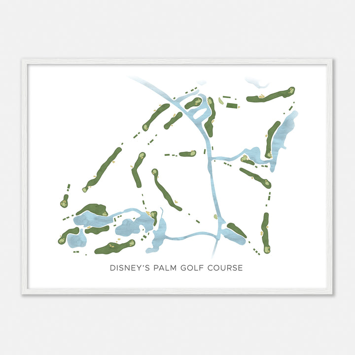 Print of Disney'S Palm Golf Course Modern Map