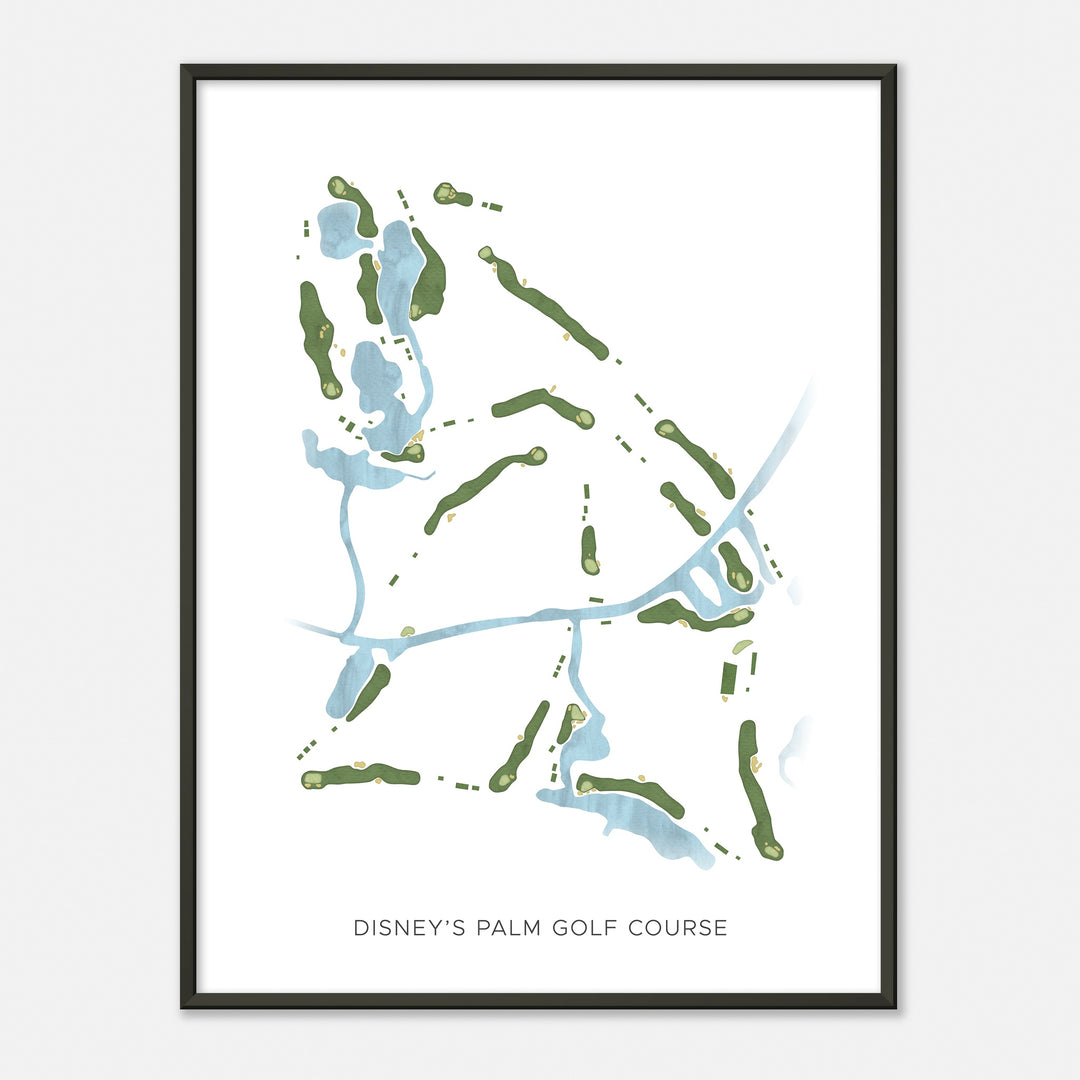 Print of Disney'S Palm Golf Course Modern Map