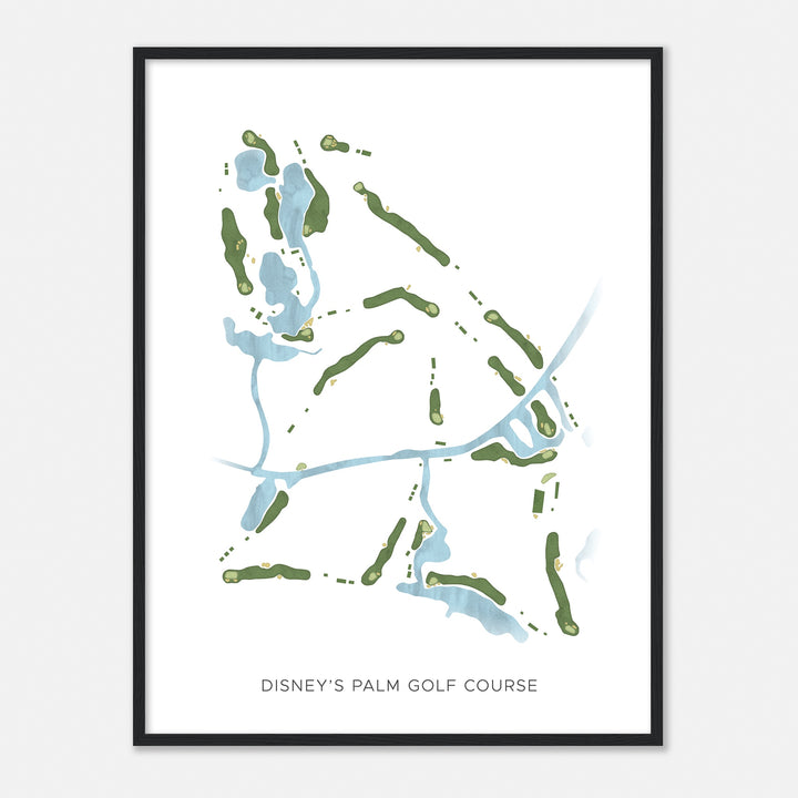 Print of Disney'S Palm Golf Course Modern Map
