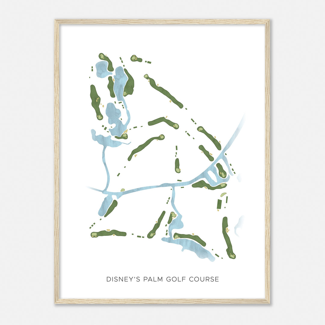 Print of Disney'S Palm Golf Course Modern Map
