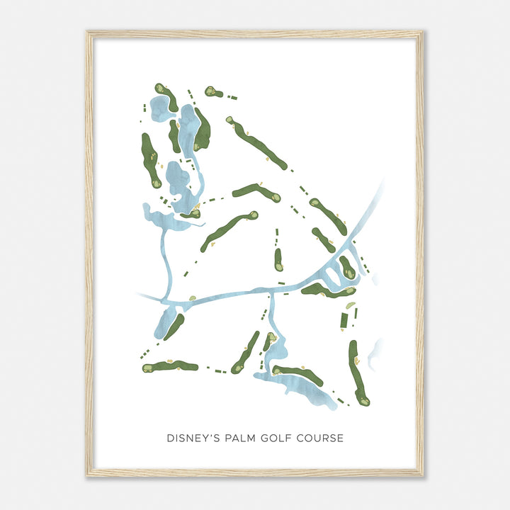 Print of Disney'S Palm Golf Course Modern Map