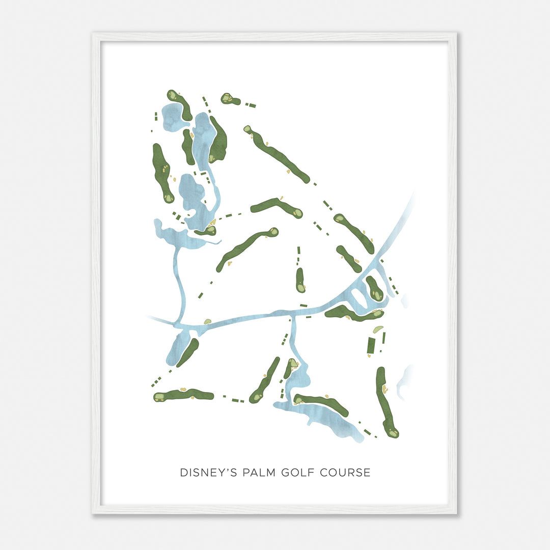 Print of Disney'S Palm Golf Course Modern Map