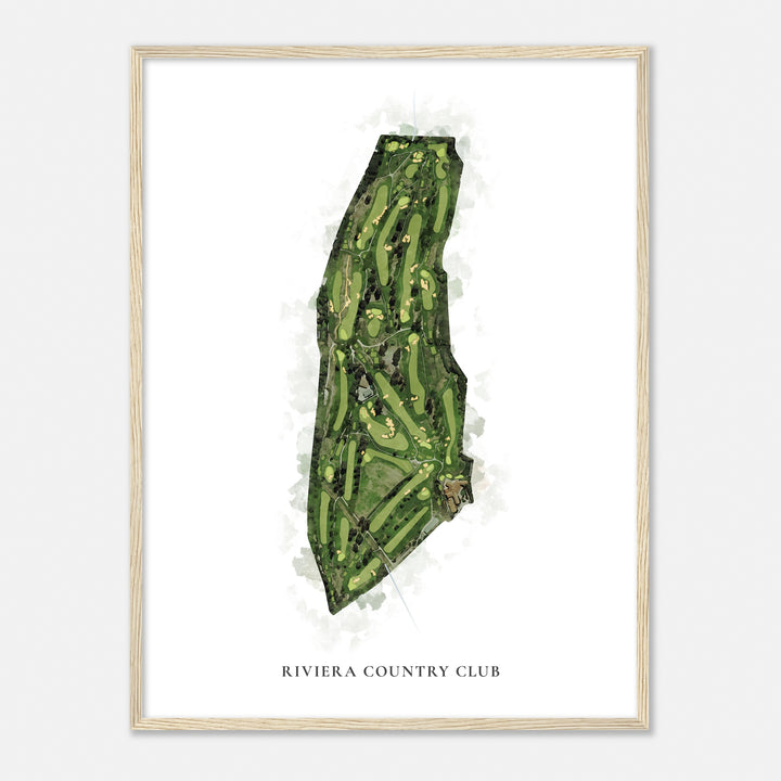 Print of Riviera Country Club Classic Map