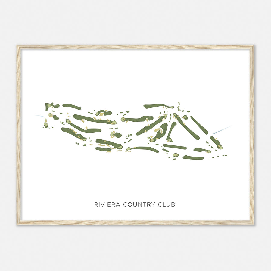 Print of Riviera Country Club Modern Map