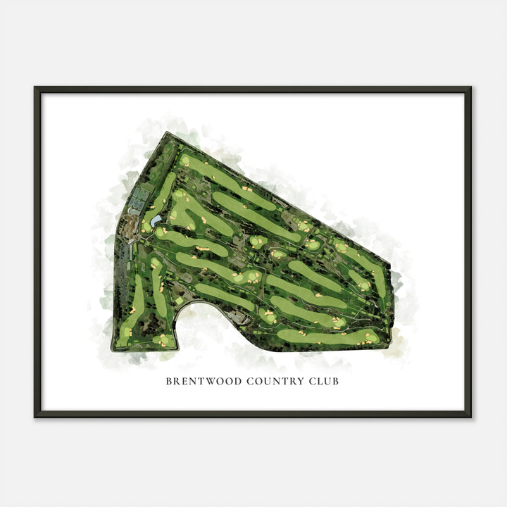 Print of Brentwood Country Club Classic Map