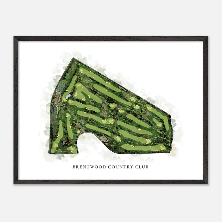 Print of Brentwood Country Club Classic Map