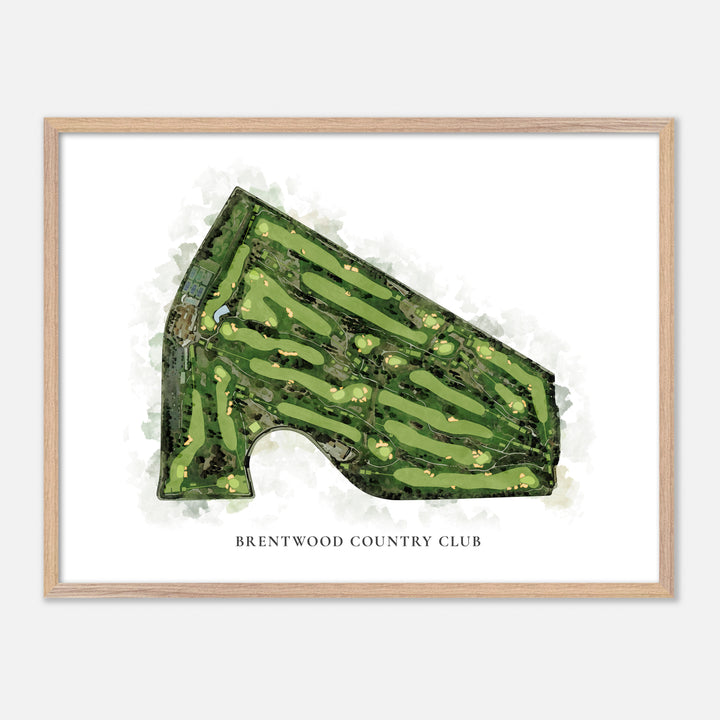 Print of Brentwood Country Club Classic Map