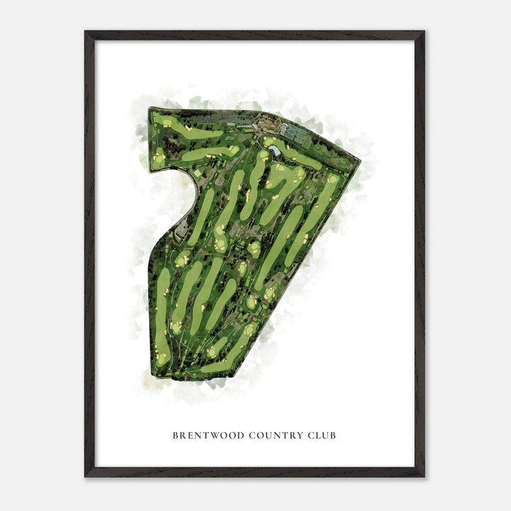 Print of Brentwood Country Club Classic Map