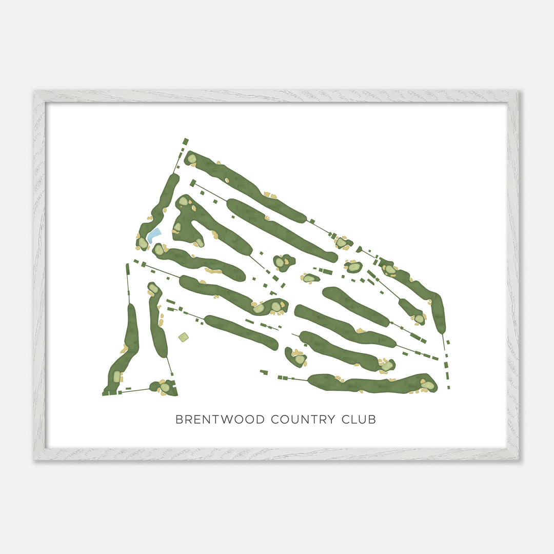 Print of Brentwood Country Club Modern Map