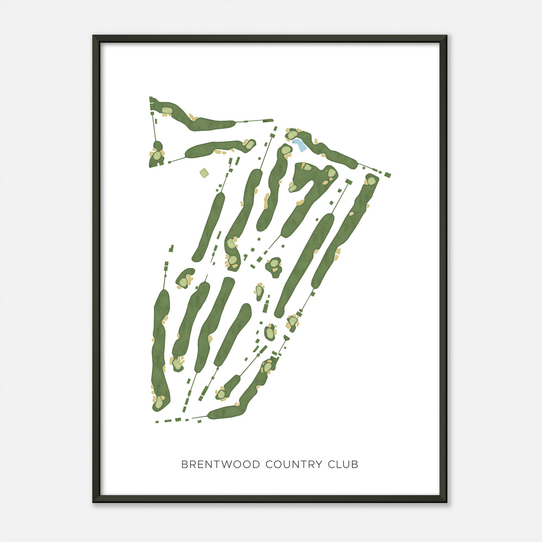 Print of Brentwood Country Club Modern Map