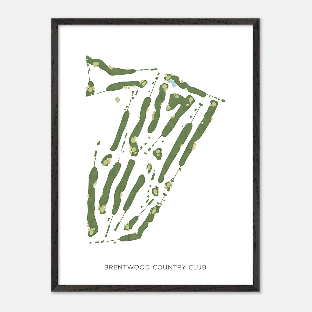 Print of Brentwood Country Club Modern Map
