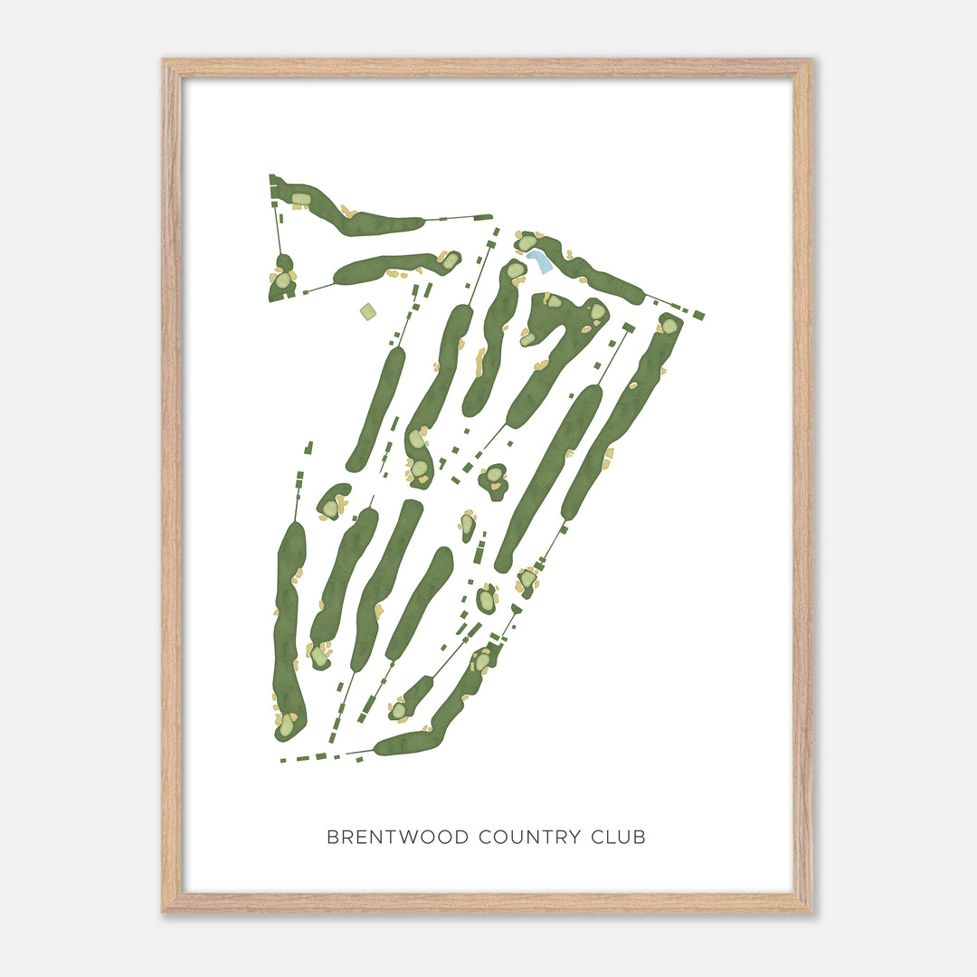 Print of Brentwood Country Club Modern Map