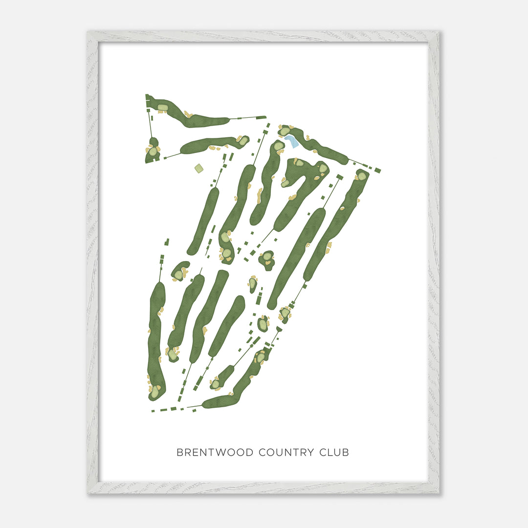 Print of Brentwood Country Club Modern Map
