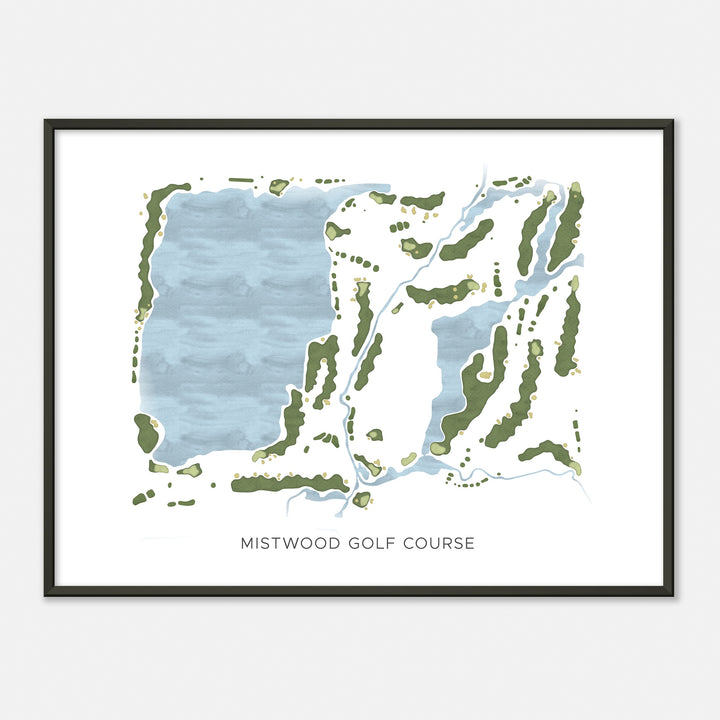 Print of Mistwood Golf Course Modern Map