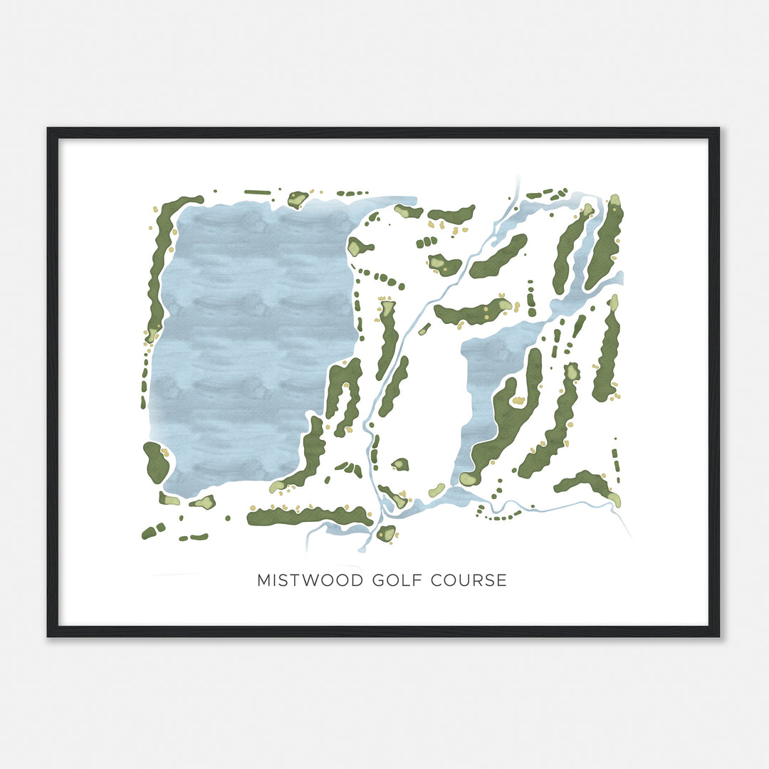 Print of Mistwood Golf Course Modern Map