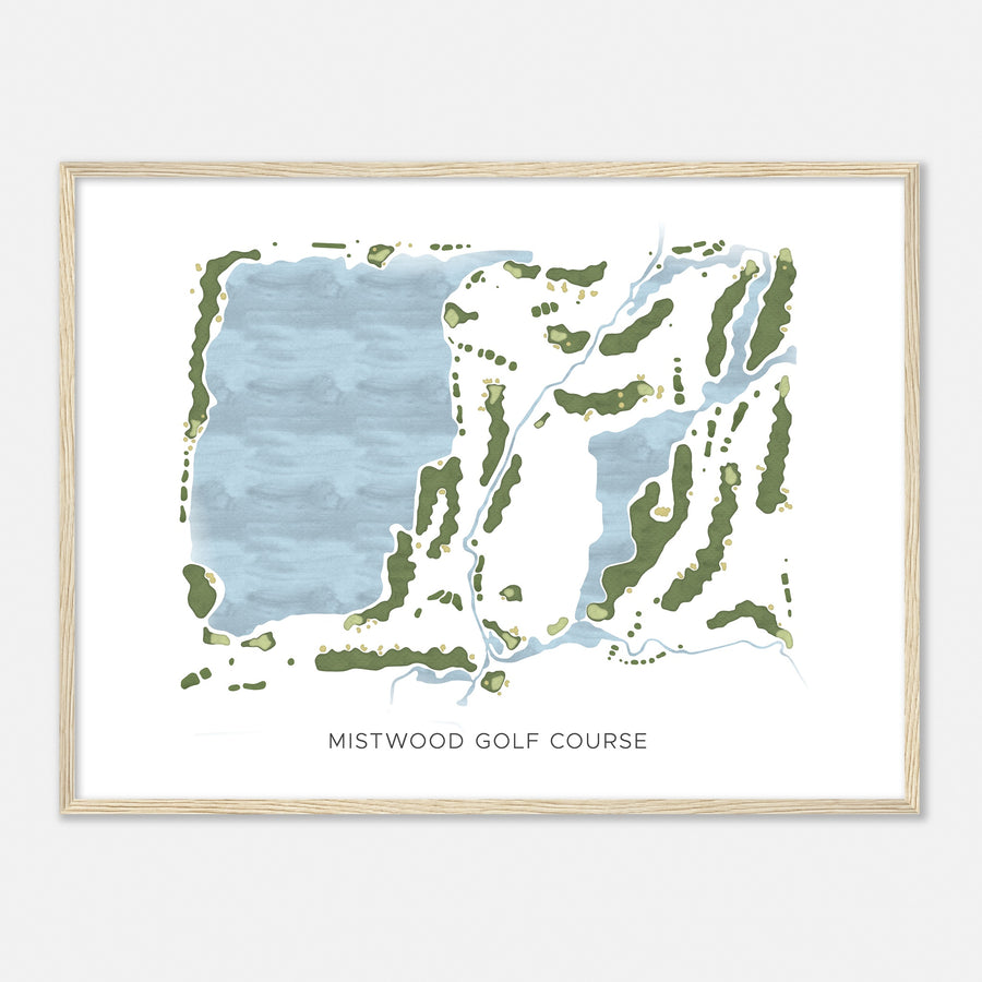 Print of Mistwood Golf Course Modern Map