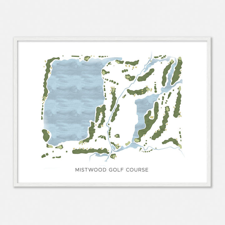 Print of Mistwood Golf Course Modern Map