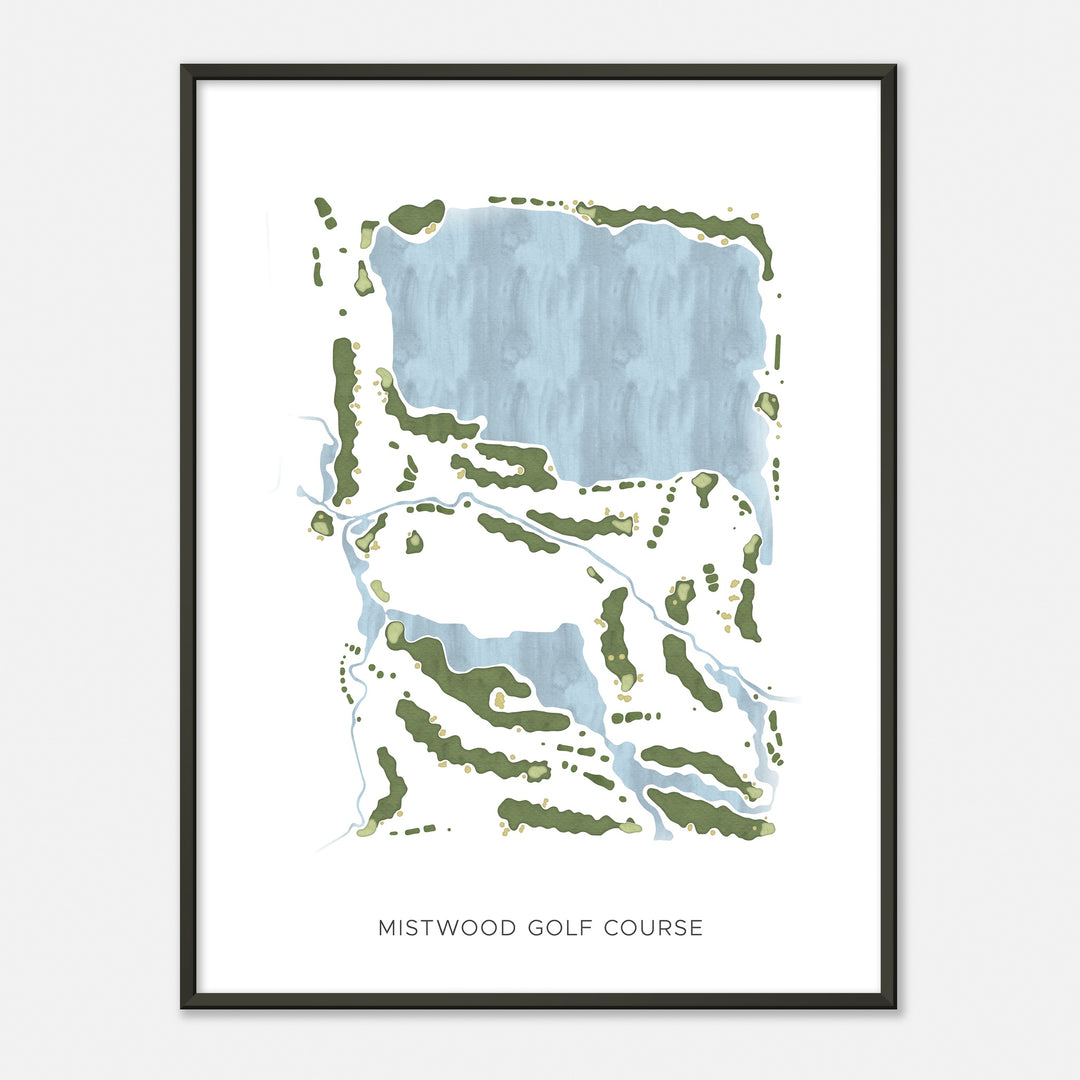 Print of Mistwood Golf Course Modern Map