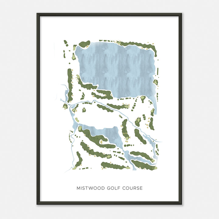 Print of Mistwood Golf Course Modern Map
