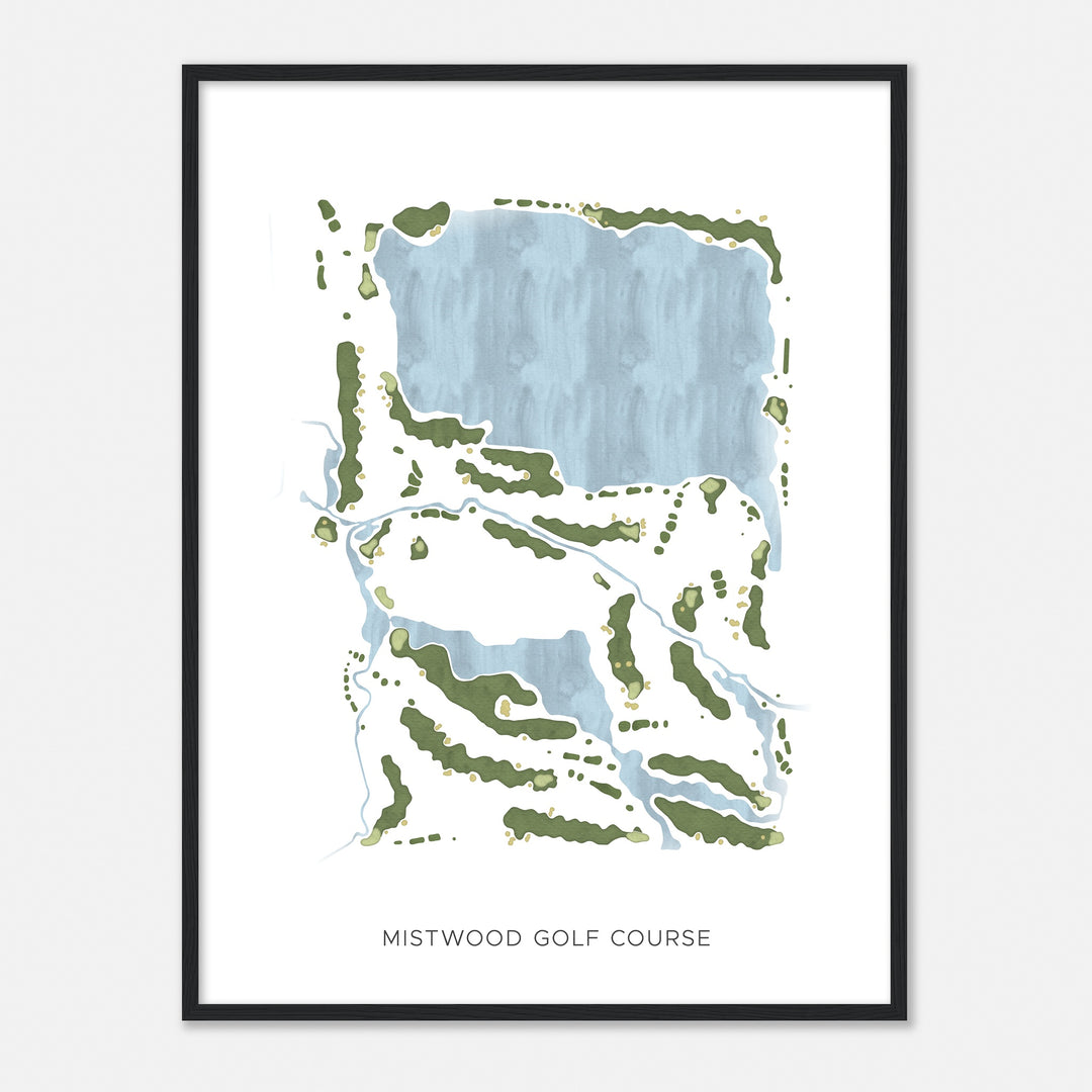 Print of Mistwood Golf Course Modern Map