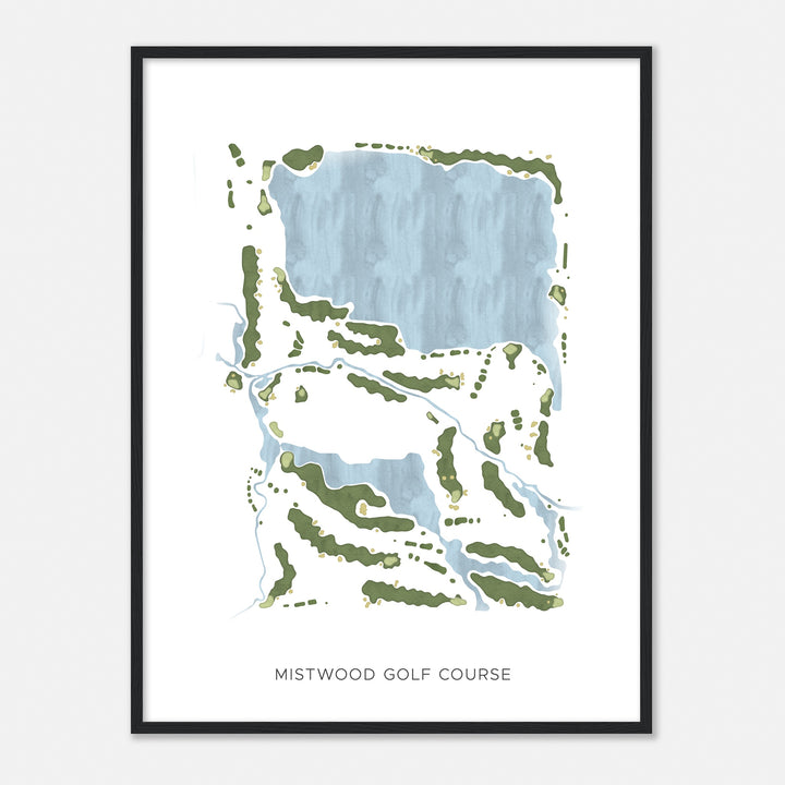 Print of Mistwood Golf Course Modern Map