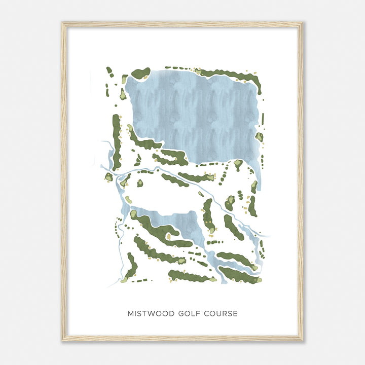 Print of Mistwood Golf Course Modern Map