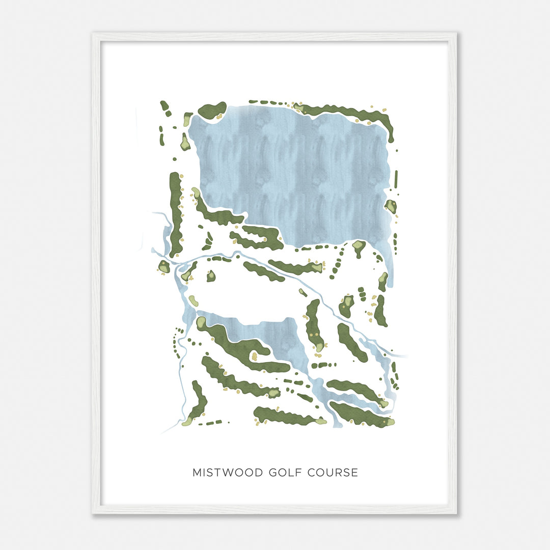Print of Mistwood Golf Course Modern Map