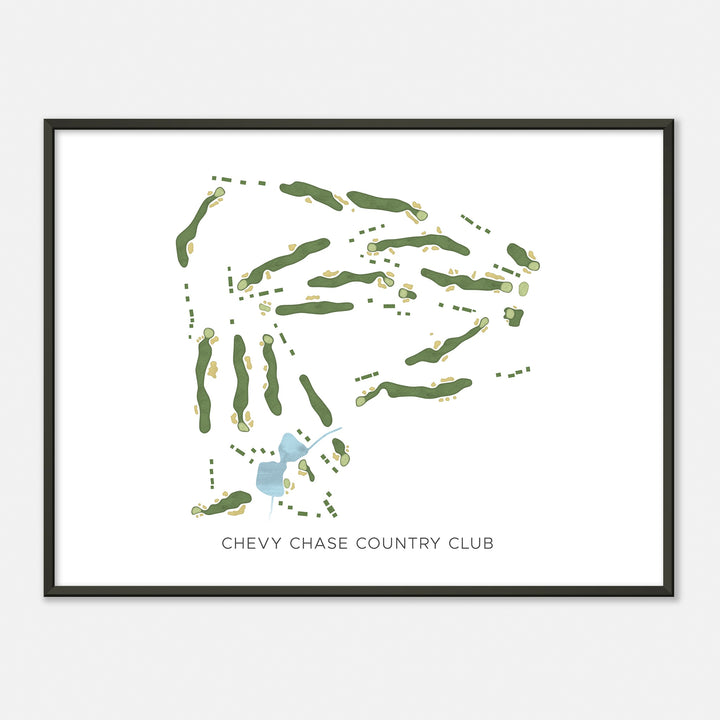 Print of Chevy Chase Country Club Modern Map
