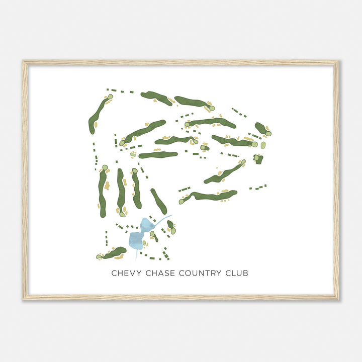 Print of Chevy Chase Country Club Modern Map