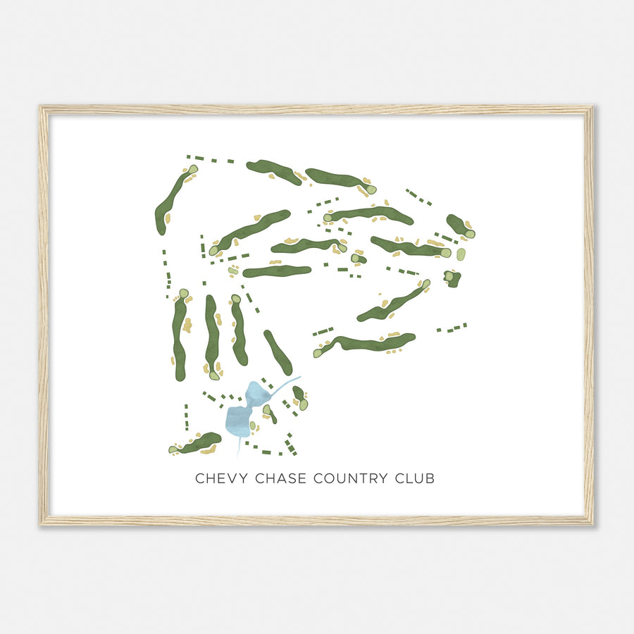Print of Chevy Chase Country Club Modern Map