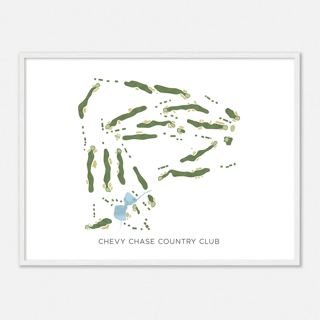 Print of Chevy Chase Country Club Modern Map