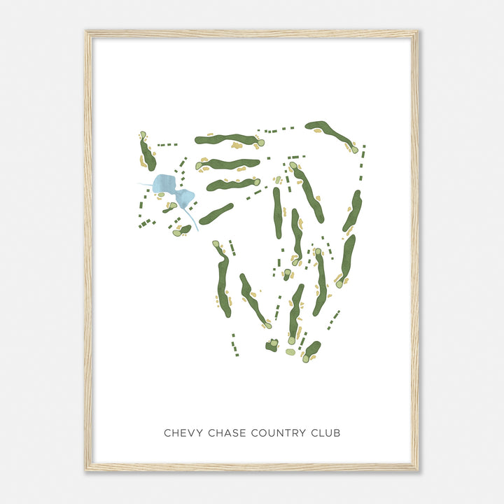 Print of Chevy Chase Country Club Modern Map