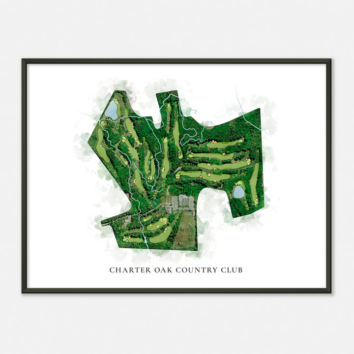 Print of Charter Oak Country Club Classic Map