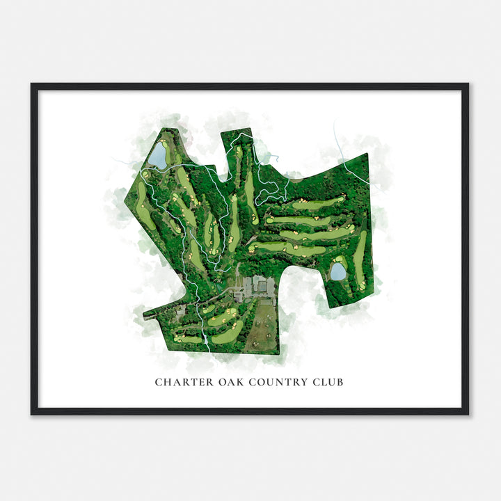 Print of Charter Oak Country Club Classic Map