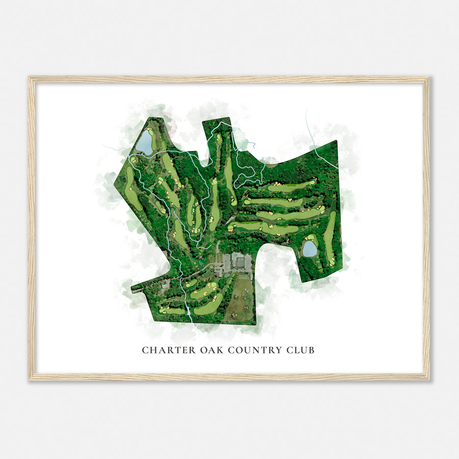 Print of Charter Oak Country Club Classic Map