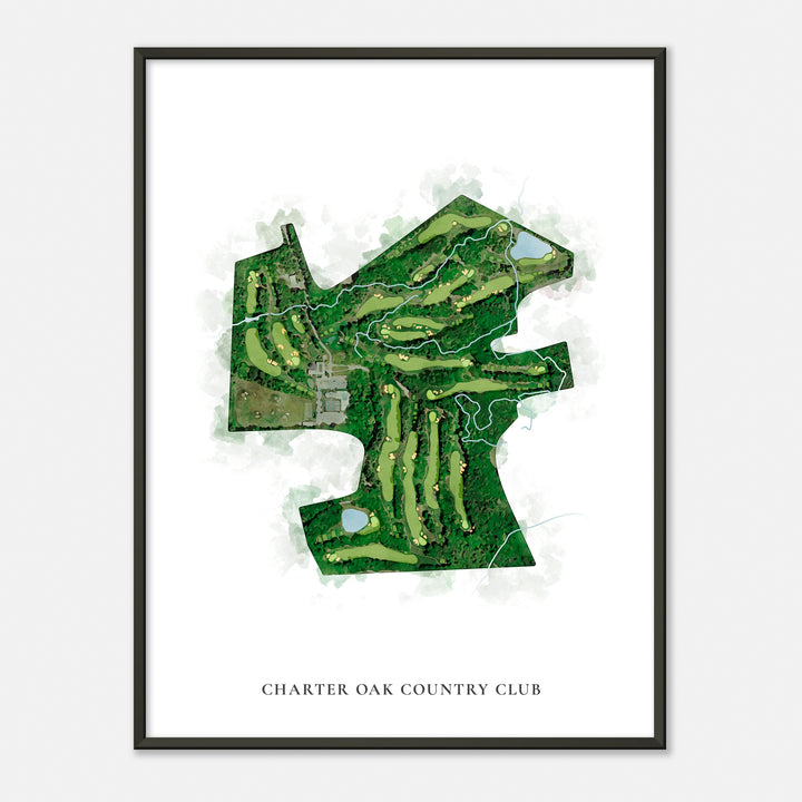 Print of Charter Oak Country Club Classic Map