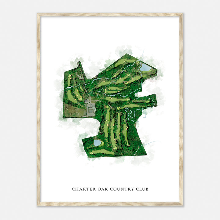Print of Charter Oak Country Club Classic Map