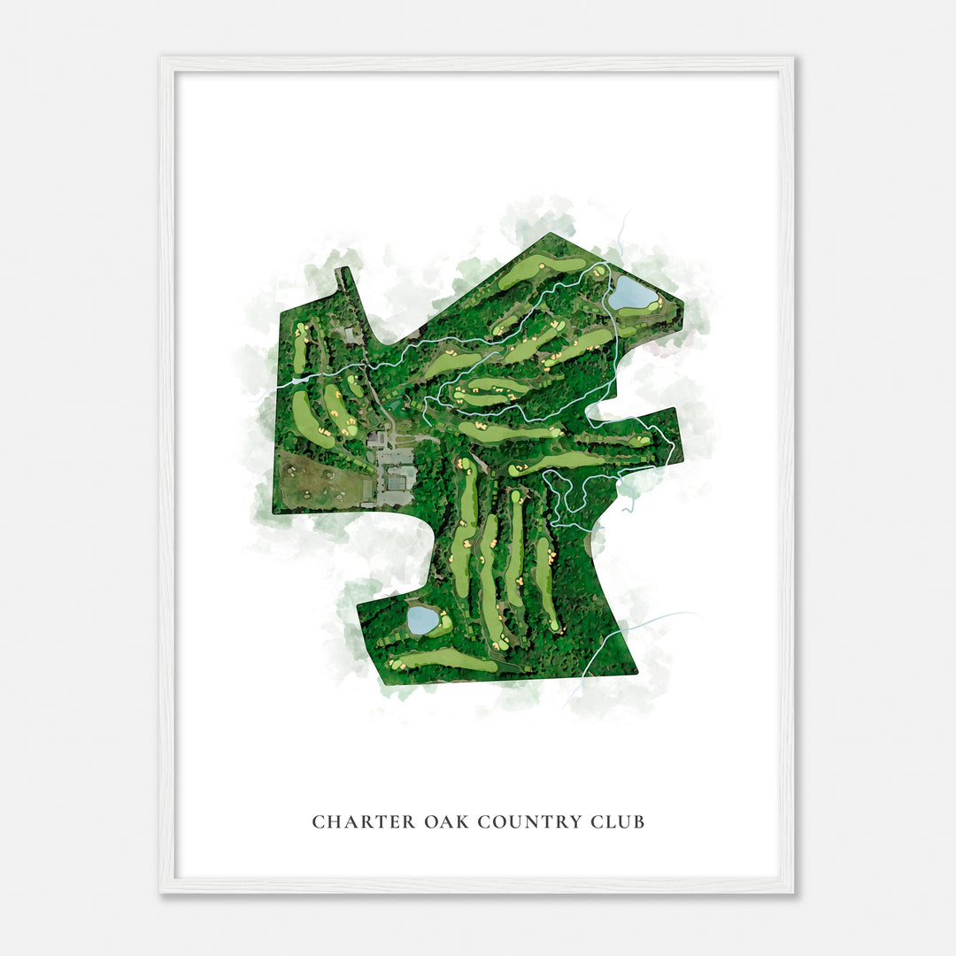 Print of Charter Oak Country Club Classic Map