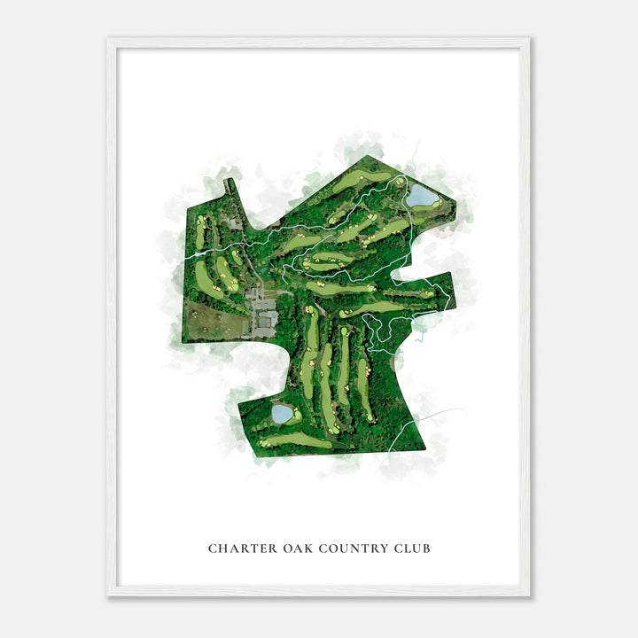 Print of Charter Oak Country Club Classic Map