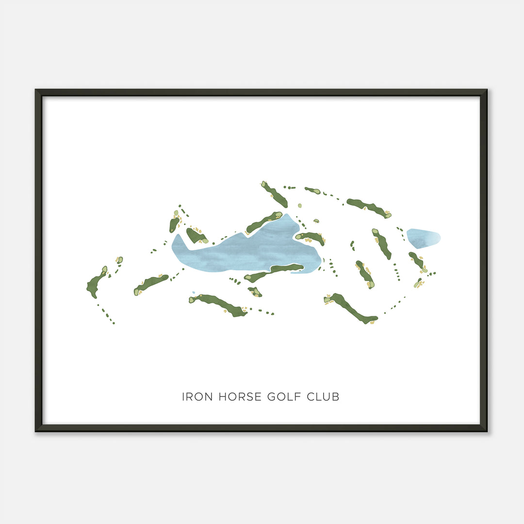 Print of Iron Horse Golf Club Modern Map