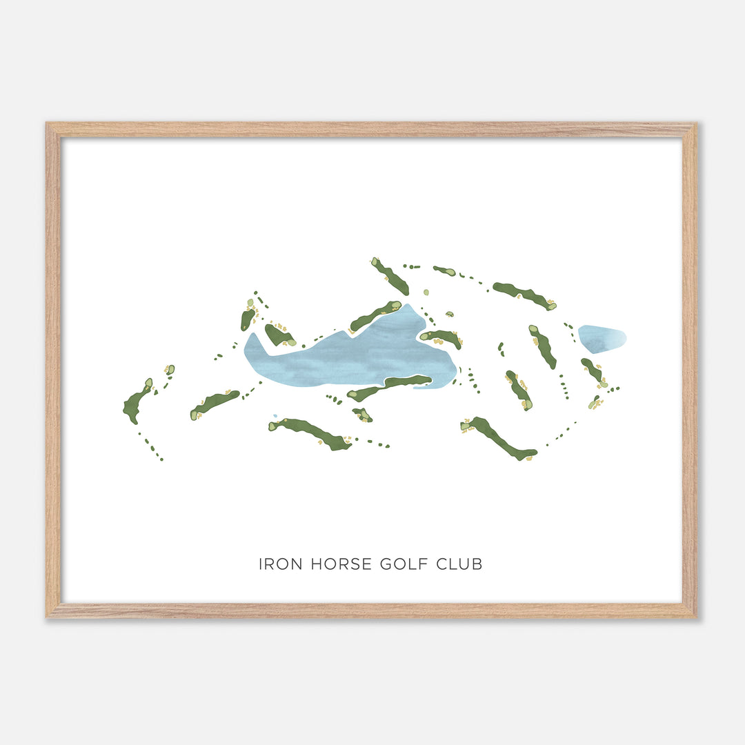 Print of Iron Horse Golf Club Modern Map