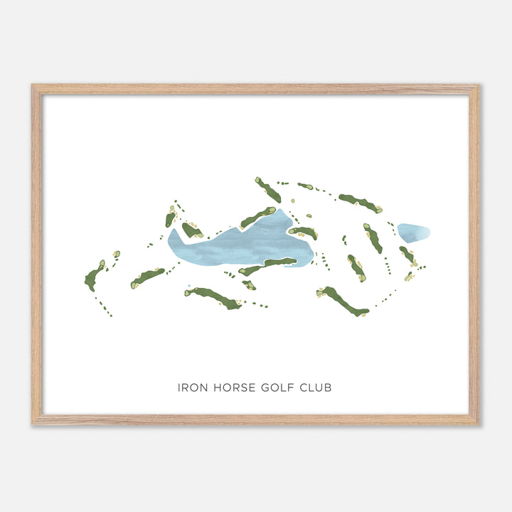 Print of Iron Horse Golf Club Modern Map