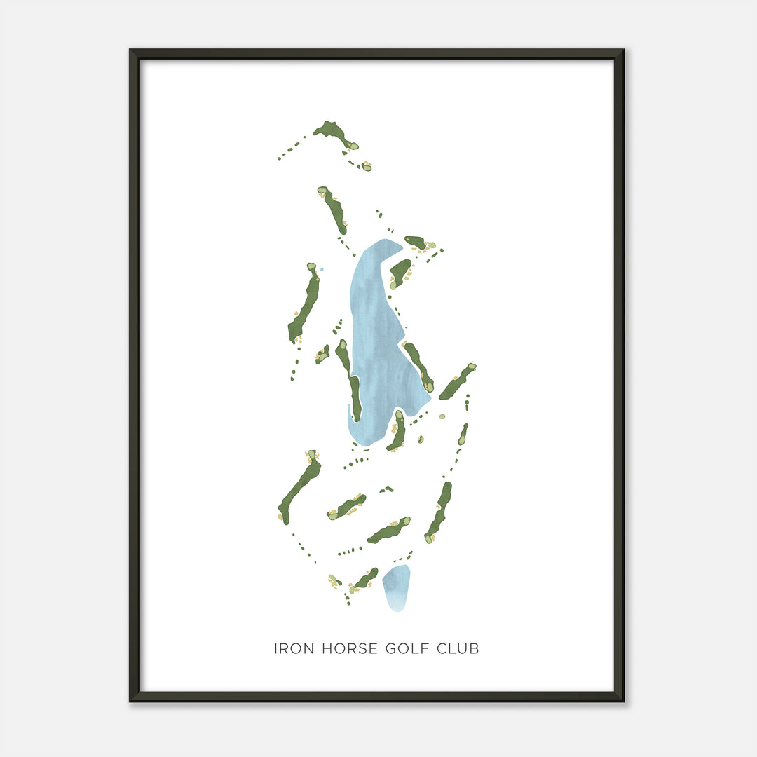 Print of Iron Horse Golf Club Modern Map