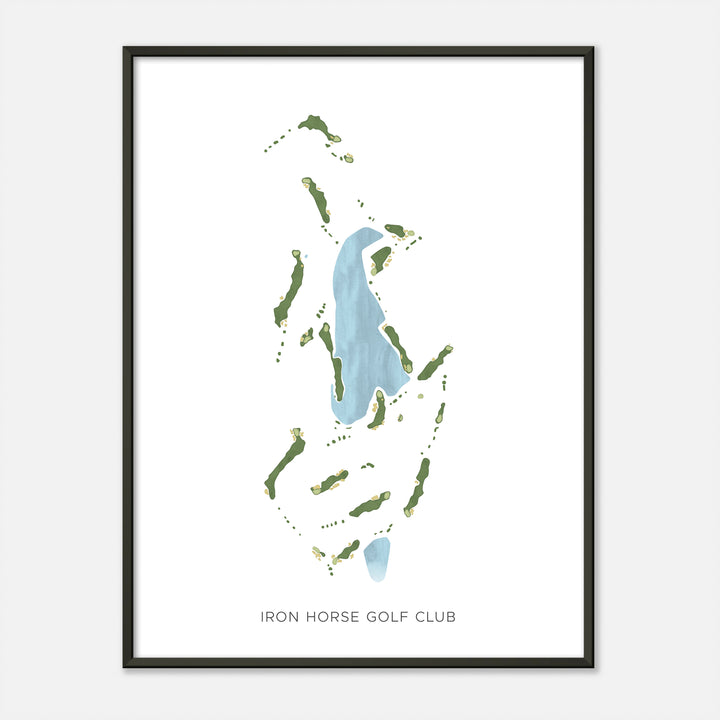 Print of Iron Horse Golf Club Modern Map