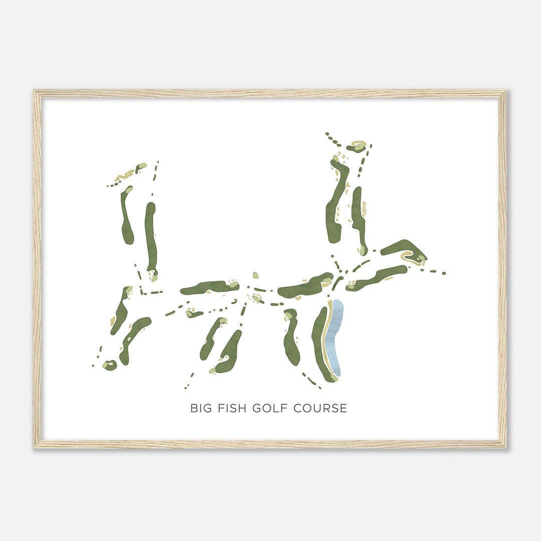 Print of Big Fish Golf Course Modern Map