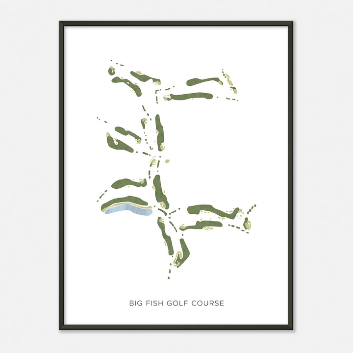 Print of Big Fish Golf Course Modern Map