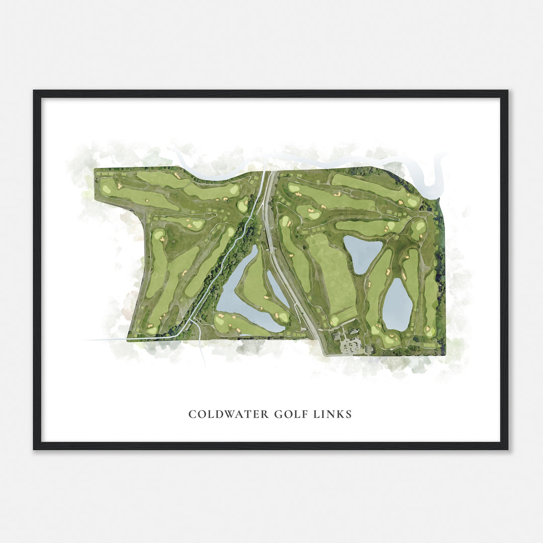 Print of Coldwater Golf Links Classic Map