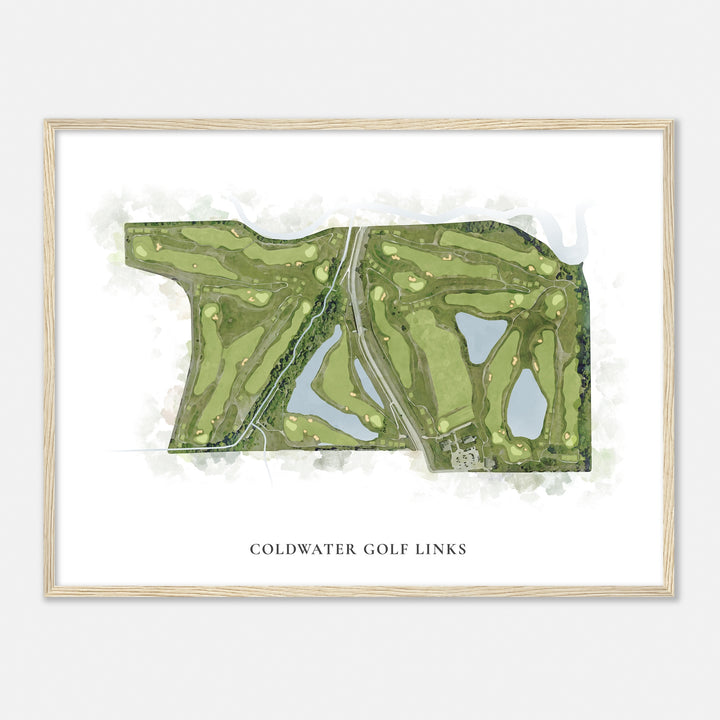 Print of Coldwater Golf Links Classic Map