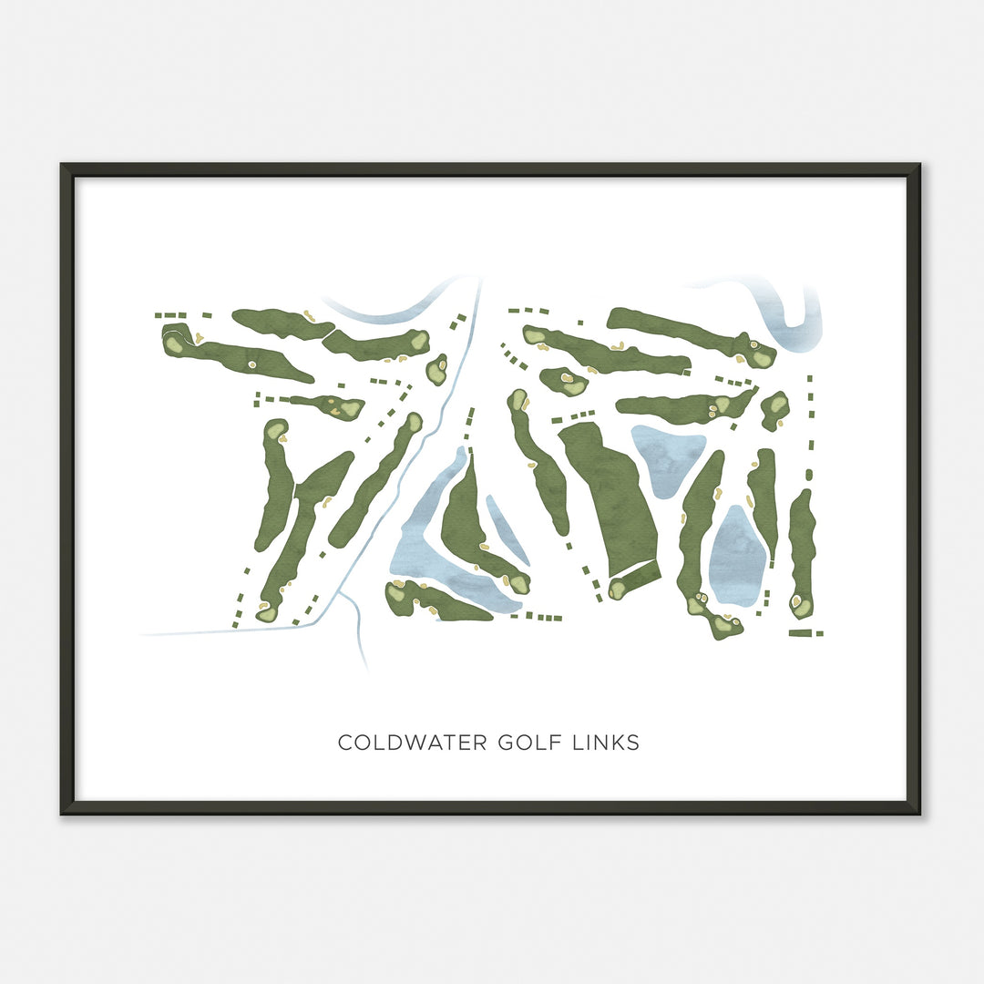 Print of Coldwater Golf Links Modern Map