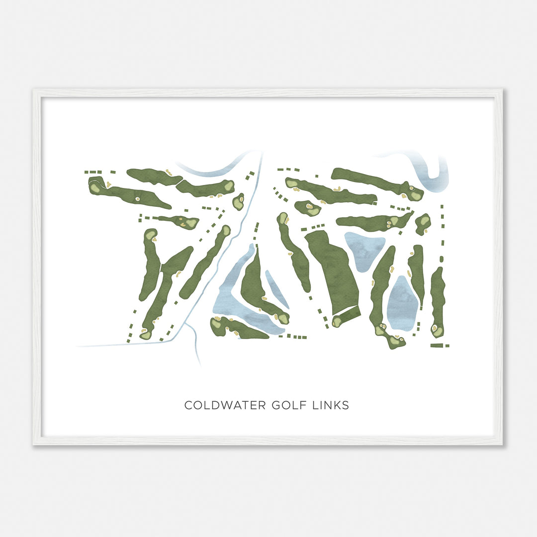 Print of Coldwater Golf Links Modern Map